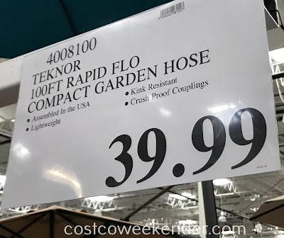 Deal for the Teknor Rapid Flo 100ft Garden Hose at Costco