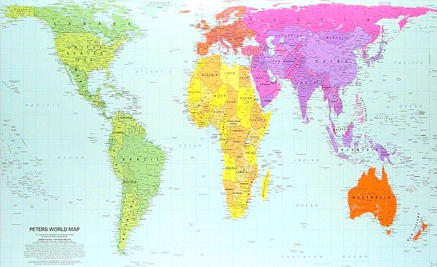 the world map round. Peters Projection World Map