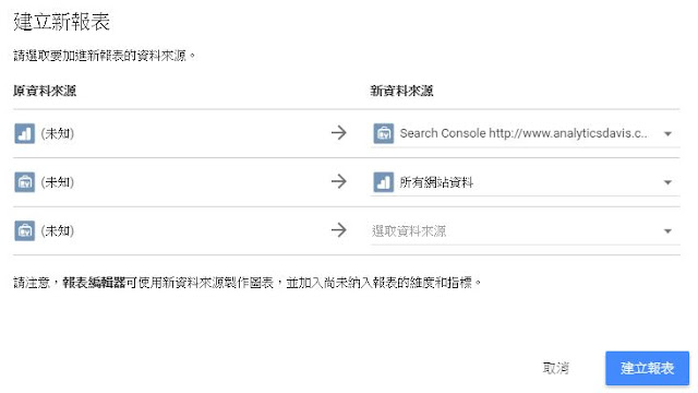 套用Search Console與GA報表來源於Data Studio