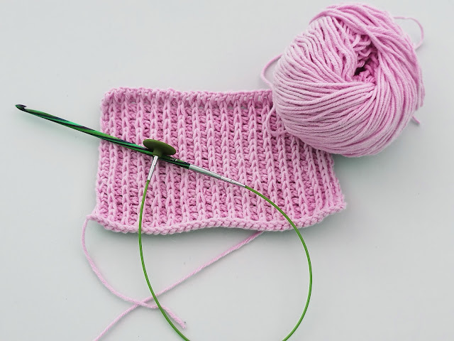 4 Crochet Hermosa muestra de puntada a crochet tunecino Majovel crochet, ganchillo bareta, DIY