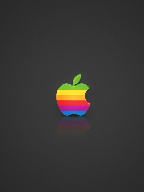 Rainbow Colored Apple Logo