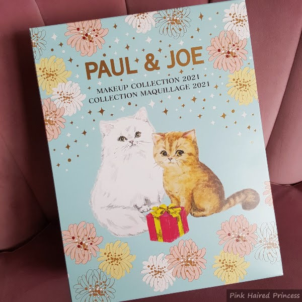 Paul & Joe 2021 makeup advent calendar with Christmas cat illustration on front