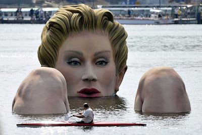 Sculpture Of Giant Woman Presented In Hamburg Seen On www.coolpicturegallery.us