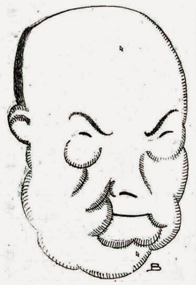 1922-06-28 (p. La Voz) Luis Bagaria entrevista a Chacon caricatura