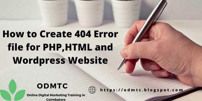  How to Create 404 Error file for PHP,Wordpress and HTML website