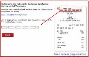 McdVoice –  Mcdonald’s Customer Satisfaction Survey