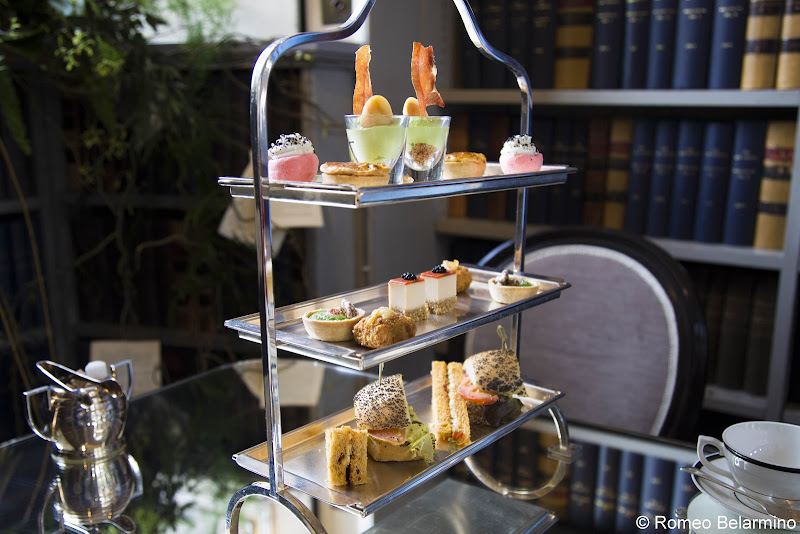 Afternoon Tea Tray Colonnades at Signet Library Things to Do in Edinburgh in 3 Days Itinerary