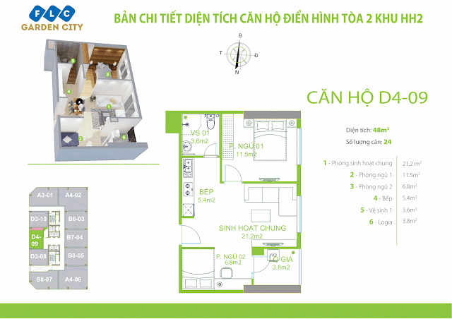 thiết kế căn hộ flc garden city đại mỗ