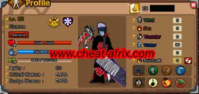 Cheat Ninja Saga Set Kisame Akatsuki Cheat-Afrix