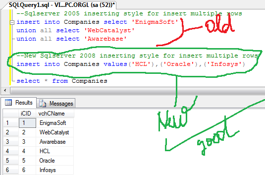 Sql insert multiple rows oracle