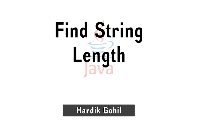 Java Program to Find Length of String