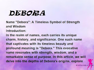 meaning of the name "DEBORA"