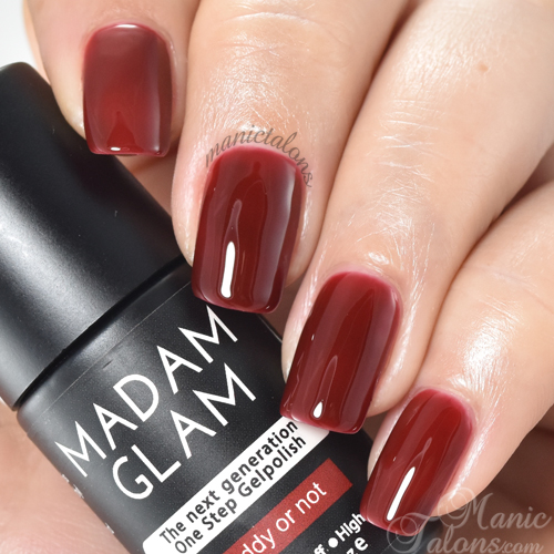 Madam Glam Gel Polish Reddy or Not Swatch