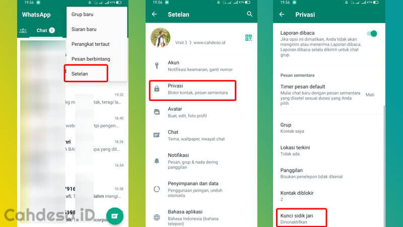 Mengunci Aplikasi WhatsApp dengan Sidik Jari di Realme