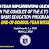 Multi-Year Implementing Guidelines on the Conduct of K to 12 End-Of-School-Year Rites