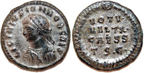 Moneda a nombre del joven césar Licinio II