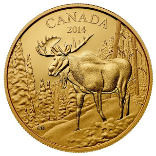 Canada 350 Dollars Gold Coin 2014 The Majestic Moose