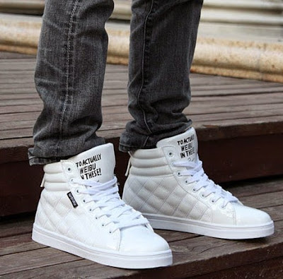 high top white sneakers for men 