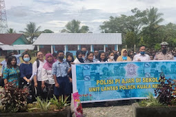 Sosialisasi di SMP Negeri 4, Unit Lantas Polsek Kuala Kencana Laksanakan Giat Dikmas 