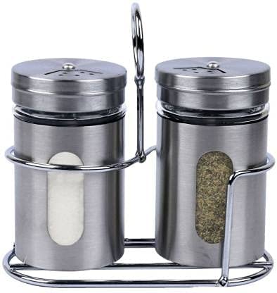 stainless steel salt and pepper set