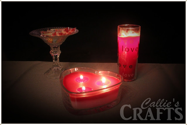 dollar tree, crafts, glass, candles, valentines, candy dish