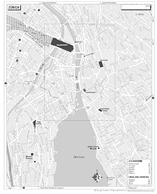 Map of Zurich Switzerland