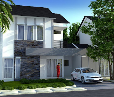 Contoh Gambar Model Desain Rumah 2 Lantai