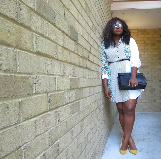  INBETWEEN: PRINTED WHITE SHIRT DRESS