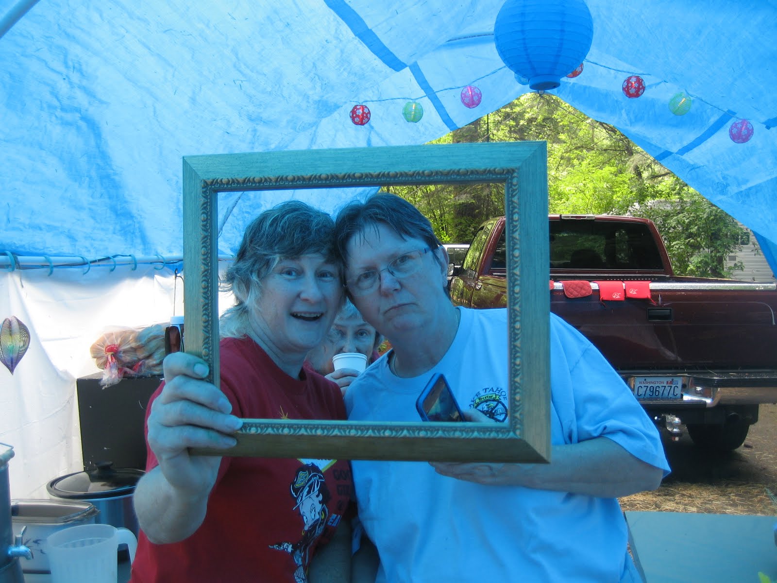 Debi and Derryll- doesn't she look HAPPY?