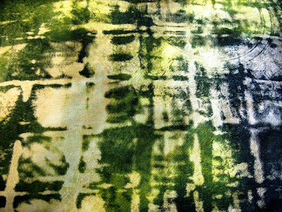 Dyed and discharged linen napkin