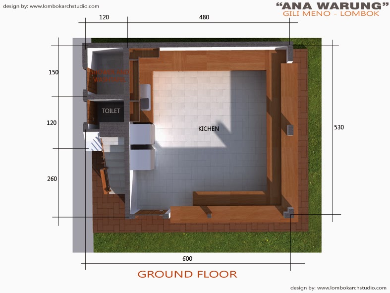   dapur ana warung and bungalows denah lantai 2 dapur ana warung
