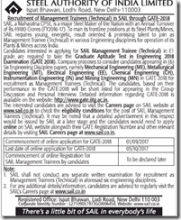 SAIL Management Trainees 2017 www.indgovtjobs.in