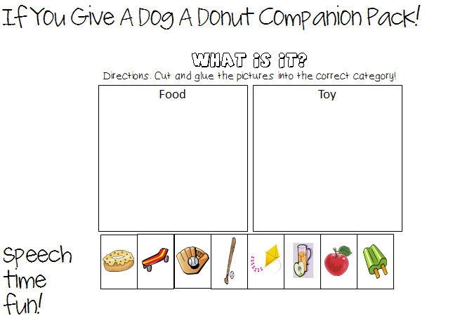 If You Give A Dog A Donut: Storybook Companion Pack! - Speech Time Fun:  Speech and Language Activities