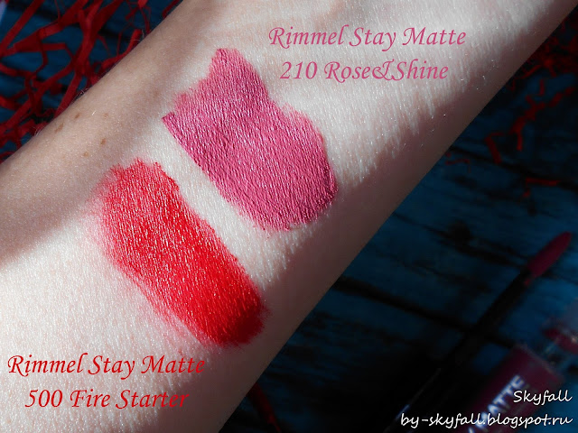 Rimmel Stay Matte, свотчи