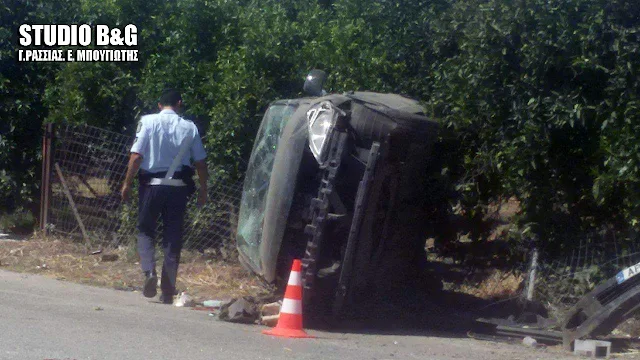 Αργολίδα: Τροχαίο ατύχημα από εκτροπή αυτοκινήτου στο Άργος