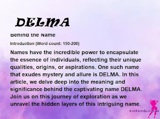 meaning of the name "DELMA"