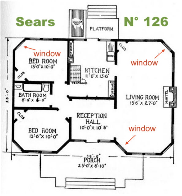 Sears model No 126 floor plan