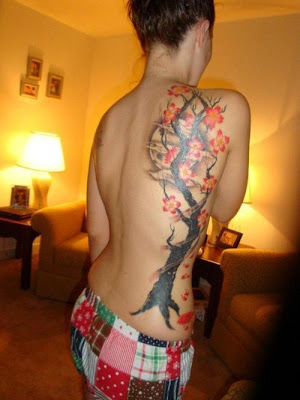 tattoo trees. tree blossom tattoo.