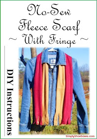 No-sew Fleece Scarf with Fringe tutorial.  Made for Operation Christmas Childs shoeboxes.