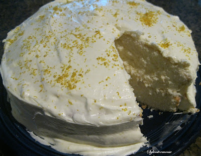 lemon cake with lemon cream frosting