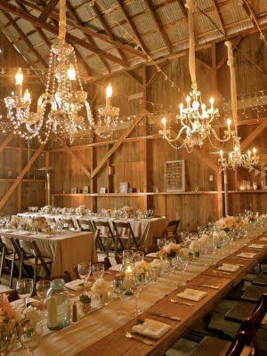 Chandeliers are beautiful and work perfectly in rustic garden or formal