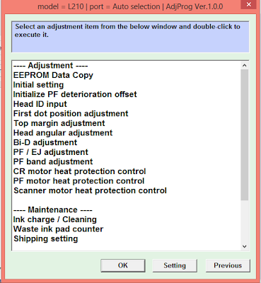 Cara Reset Printer Epson L210, Epson L110