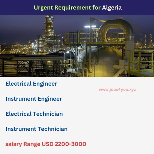Urgent Requirement for Algeria