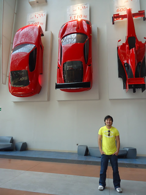 Ferrari Wall Decor Cars at Ferrari World, Yas Island Abu Dhabi