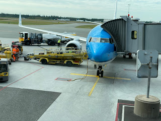 Our KLM flight to Amsterdam