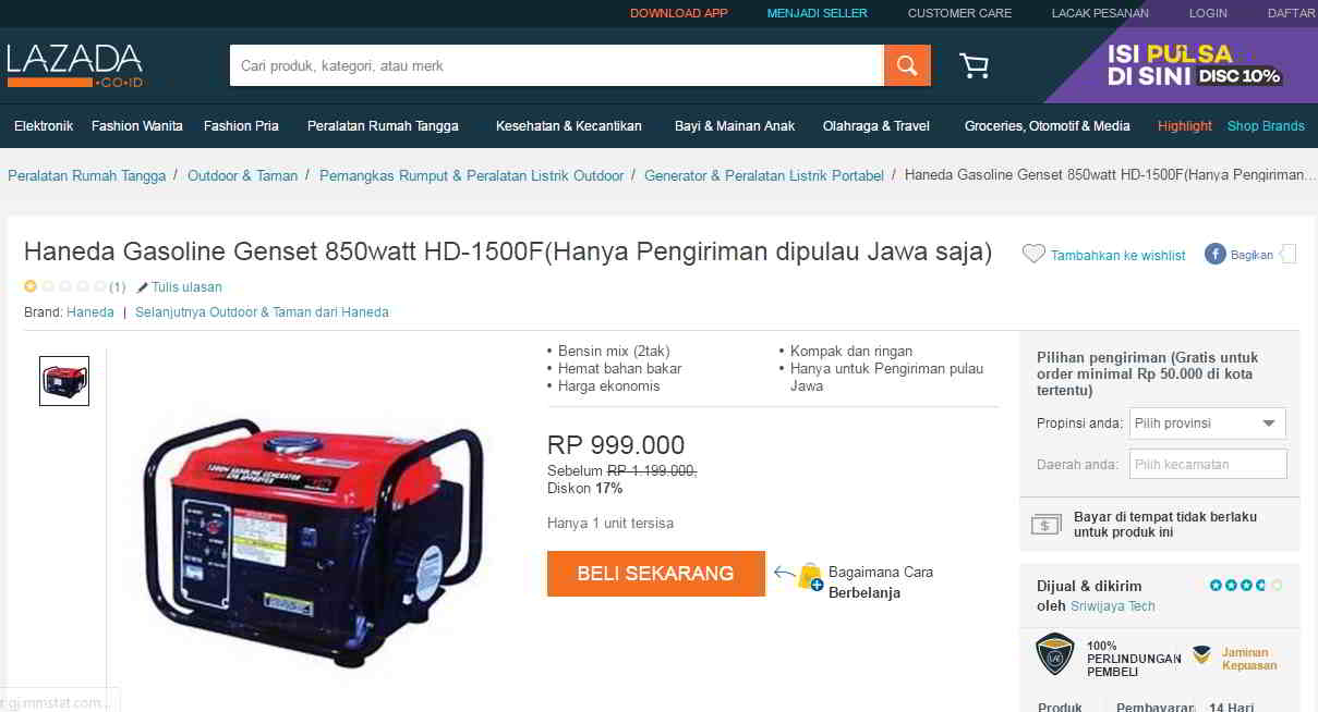 Pilihan Genset murah untuk rumah - otonao