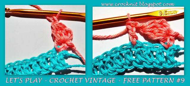 free crochet patterns, how to crochet, vintage crochet, sideways stitch,