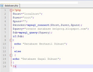 Membuat Database Dengan PHP