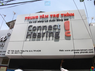 thi công mặt dựng alu Connect Hearing