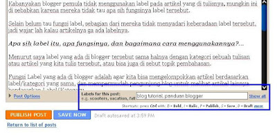 Mengenal Fungsi Label Di Blogger & Cara Penggunaannya